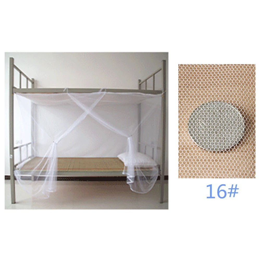 90x190x145cm Mosquito Net Fly Screen Bed Canopy Bunk Bed Square Tie Net Insect Shield For Students With Single Beds For Home images - 6