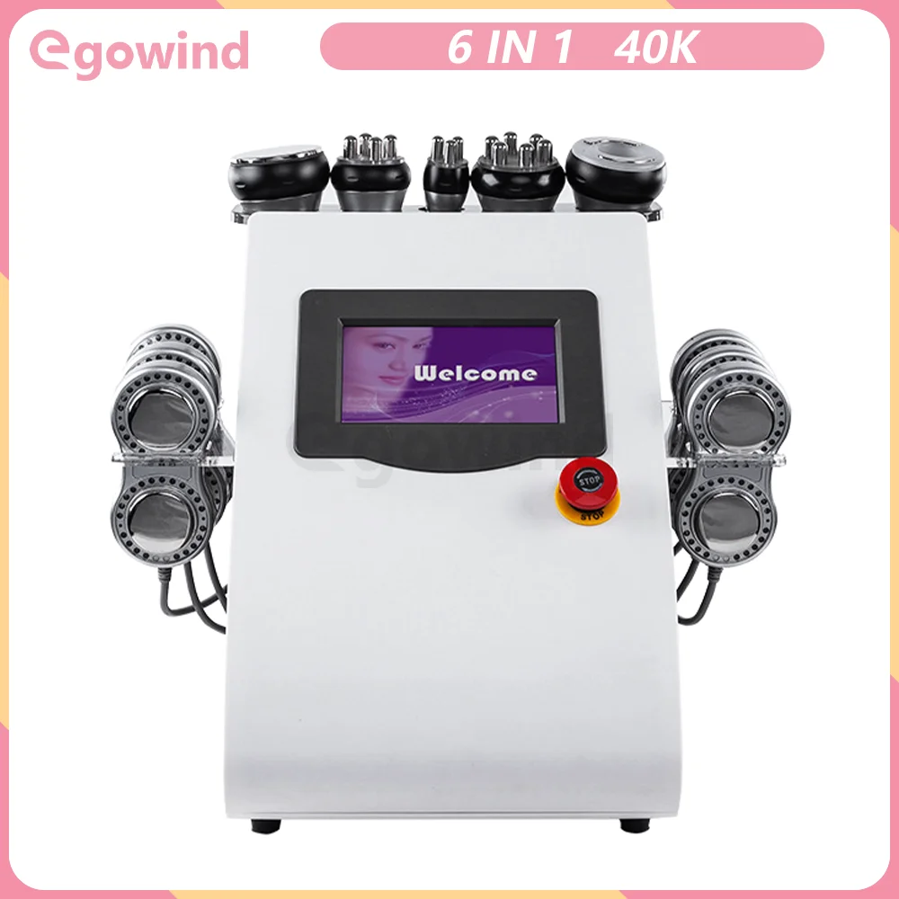 

6 In 1 40K Frequency Ultrasonic Cavitation Slimming Machine Vacuum Radio Body Shaping Facial Skin Lifting Tightening Massage