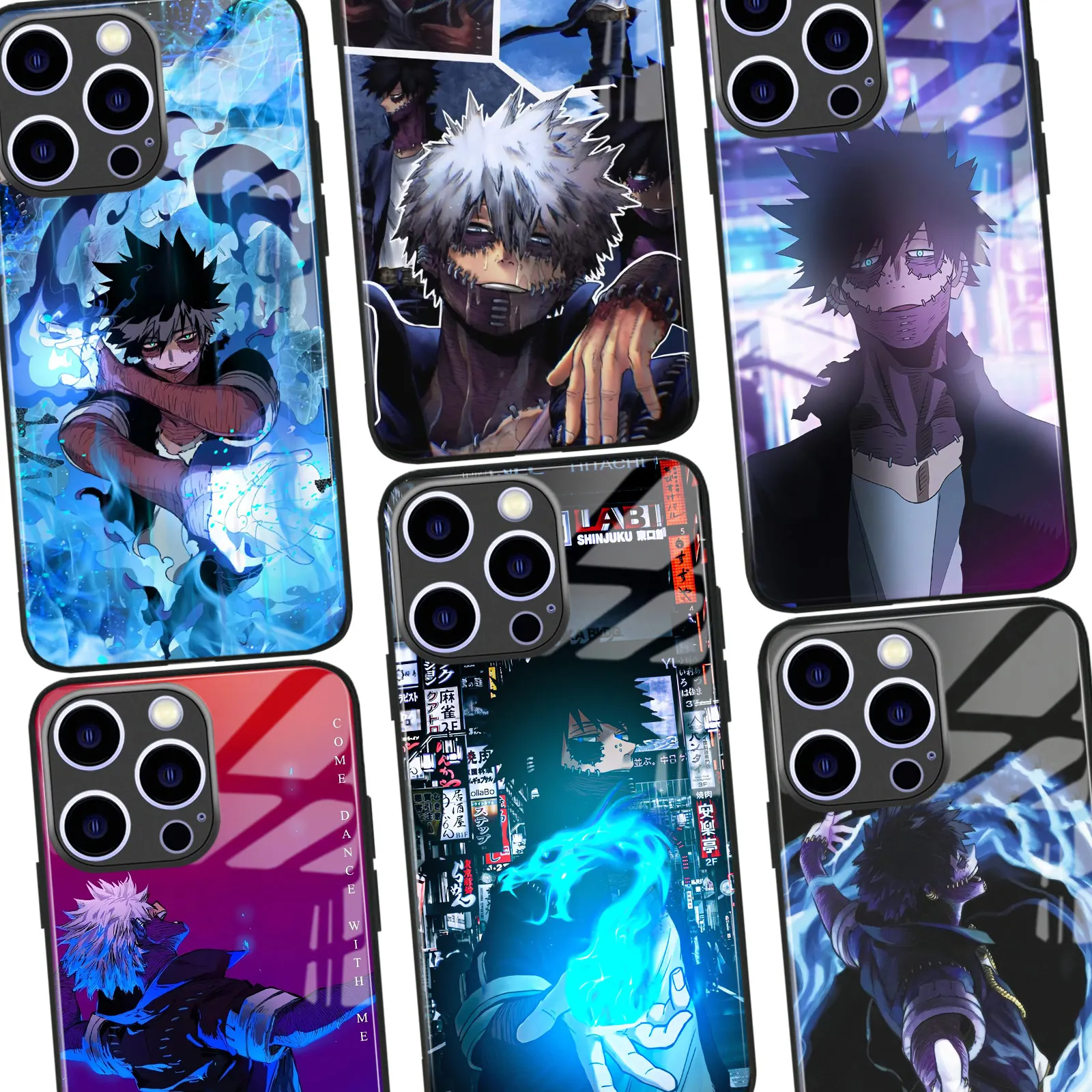 Dabi My Hero Academia Anime Soft Silicone Glass Phone Case for IPhone SE 6s 7 8 14 Plus X Xr Xs 11 12 13 Mini 14 Pro Max Samsung