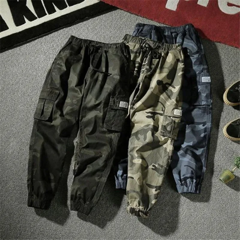 

Outdoors Motion Pants Men Cargo Pants Multi-Pocket Camouflage Man Cotton Sweatpants Streetwear Casual Plus Size Trousers M-7XL