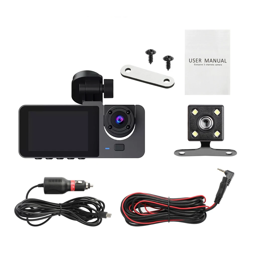 

2 Inch IPS Dash Cam DVR Dashcam Full High-definition 1080P Camera Cycle Video Recorder Driving Recorders for Player