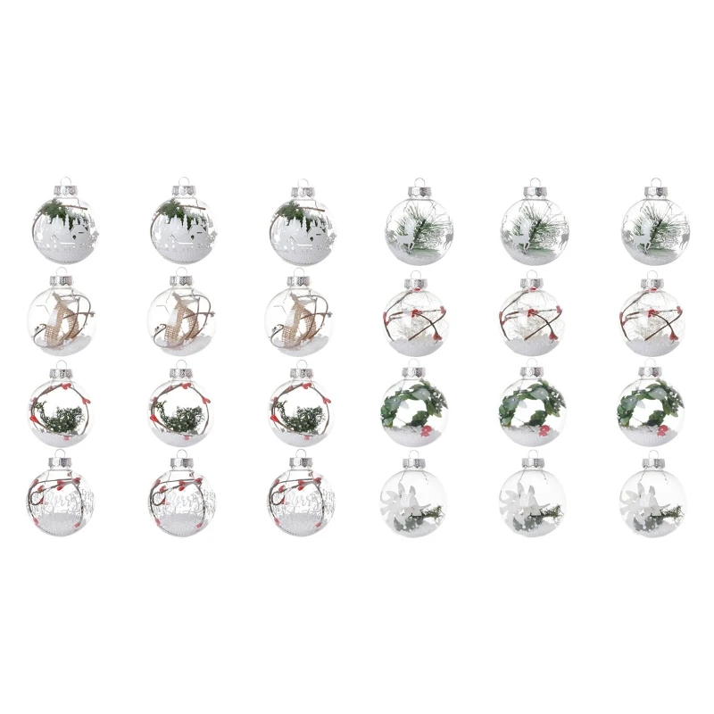 

Рождественский прозрачный шар 12 шт./компл. декоративное украшение из пенопласта в виде снежинок