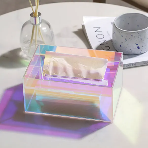 

Modern Acrylic Tissue Box Transparent Fashion Napkin Holder Home Decoration Living Room Desk Decor Accessories Decorative Box