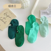 50 pairs girl ankle socks women cotton female casual summer short thin boat socks fashion hipster macaron color