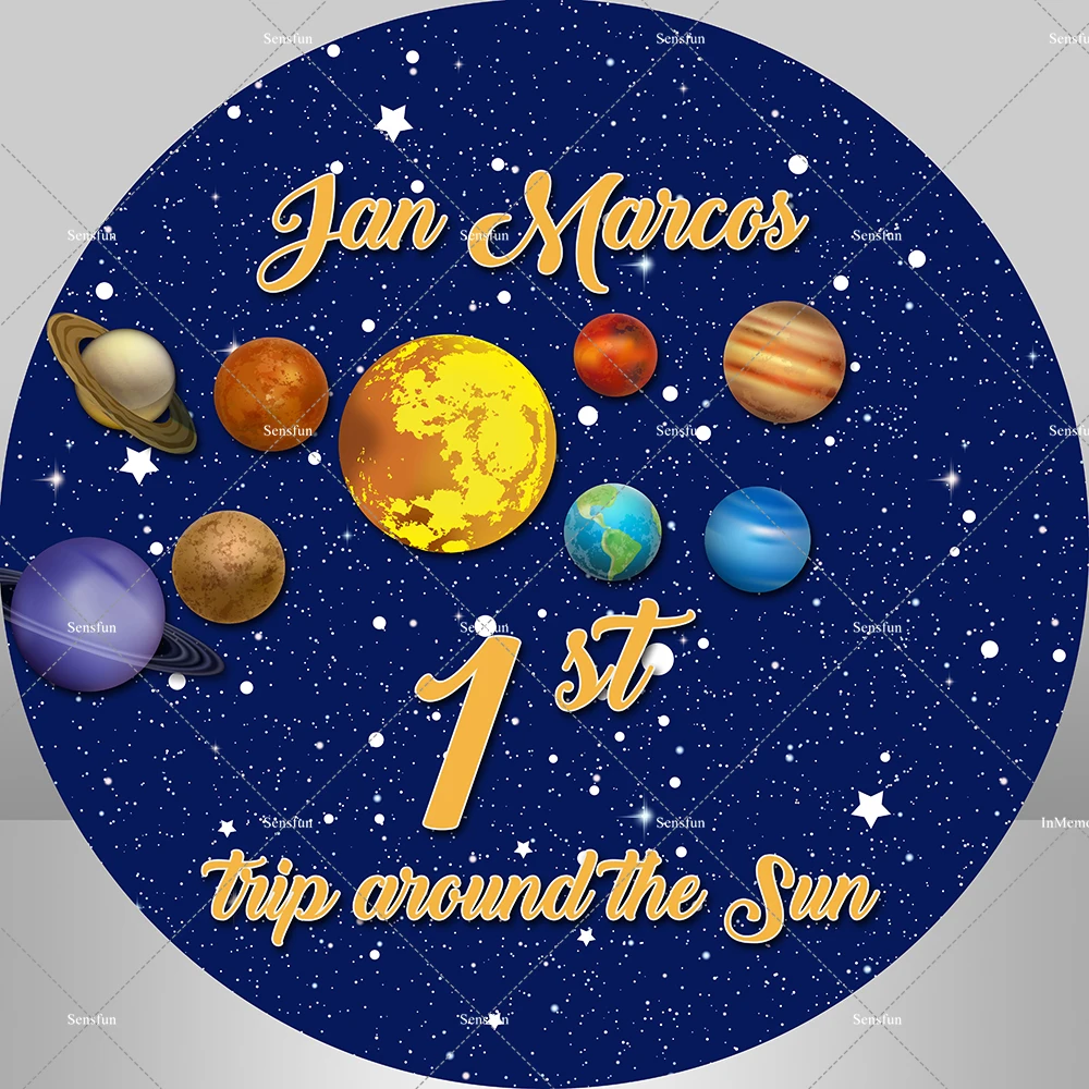 

Universe Space Backdrop for Boy Birthday Party Decor Blue Star Sky Planet Astronaut Baby Shower Photo Background Photocall boda