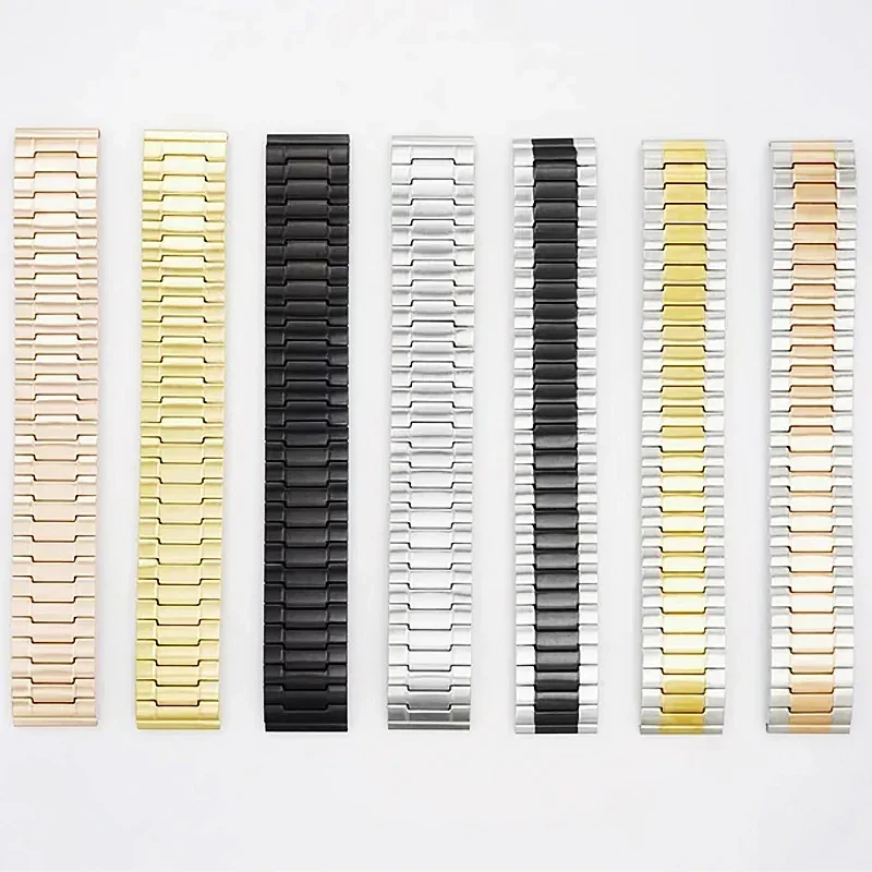 Эластичный ремешок из нержавеющей стали универсальный браслет 22 мм для Seiko Huawei