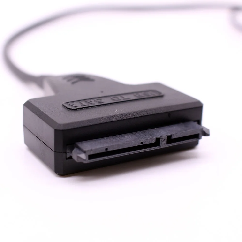 USB2.0 к SATA 7+15 Pin 22 Dual USB адаптерный кабель с блоком питания для жесткого диска HDD SSD размером 2.5 дюйма.