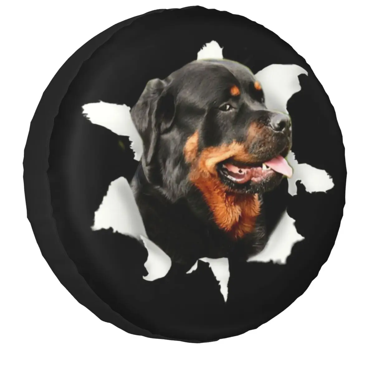 Фото Запасная накладка на шину Rottweiler Meme для Jeep Mitsubishi Pajero, накладка на автомобильное колесо для защиты семьи, 14 