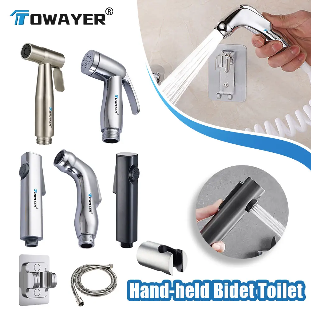 

Handheld Bidet Toilet Sprayer Stainless Steel Spray Home Bathroom Shower Head Bathroom Self Cleaning Tools Bidet Shower Head