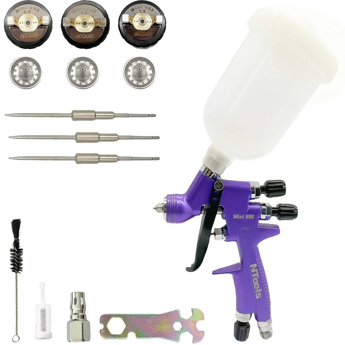 Пистолет-распылитель 1 2 мм с комплектом сопел 0 и 8 мм. Воздушный распылитель бака