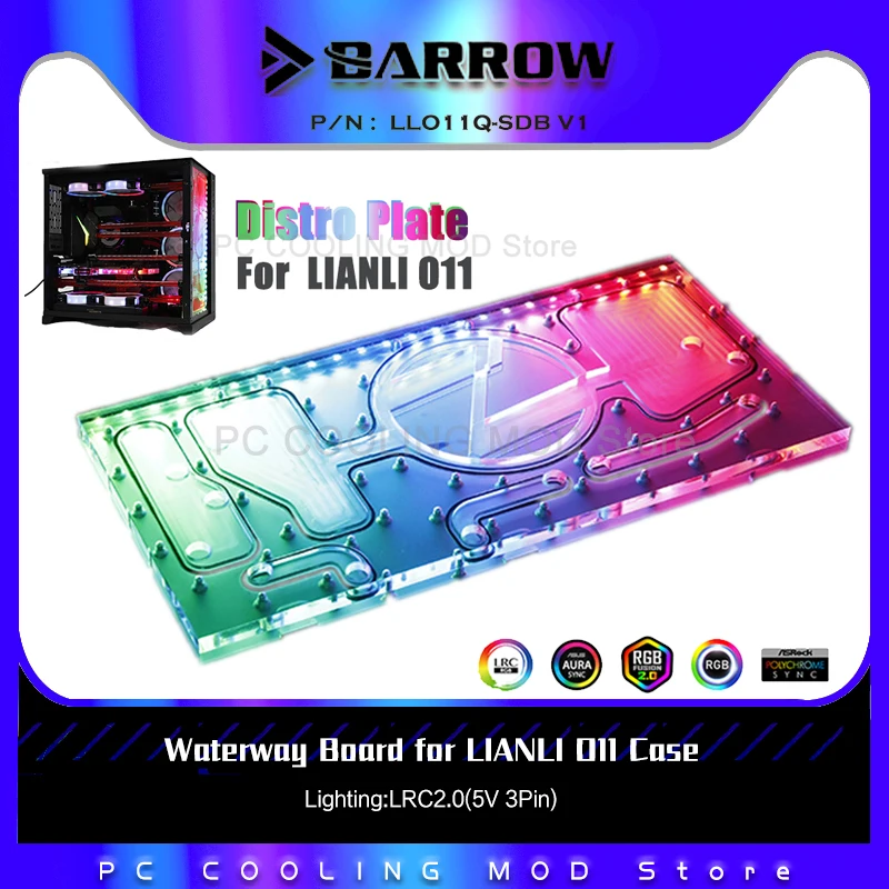 

Barrow Distro Plate For LIANLI O11 Case, MOD Waterway Board Kit for CPU GPU PC Water Cooling System LLO11Q-SDB V1