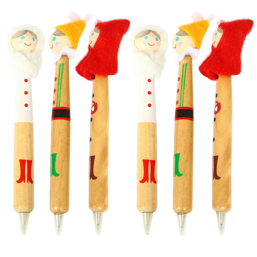

6pcs Adorable Ballpoint Pen Christmas Writting Pen Creative Stationery Gift for Kids