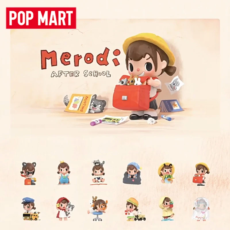 Фото POP MART Chapter 1 Merodi After School Series: Фигурки-сюрпризы в закрытых коробках, игрушки, кавайные украшения, статуэтки, декор для дома и рабочего стола №1