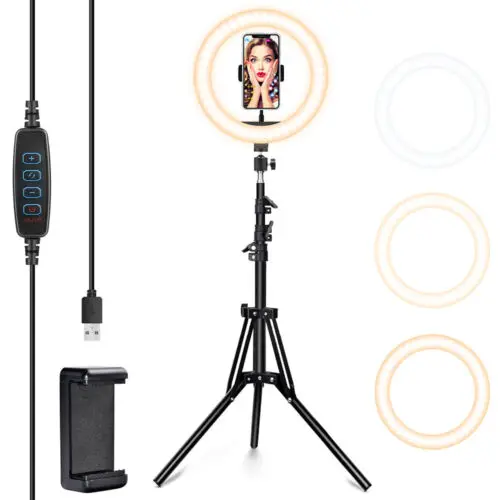 

12" LED Ring Light Dimmable Lighting Kit Phone Selfie Tripod Stand Lamp Live UK