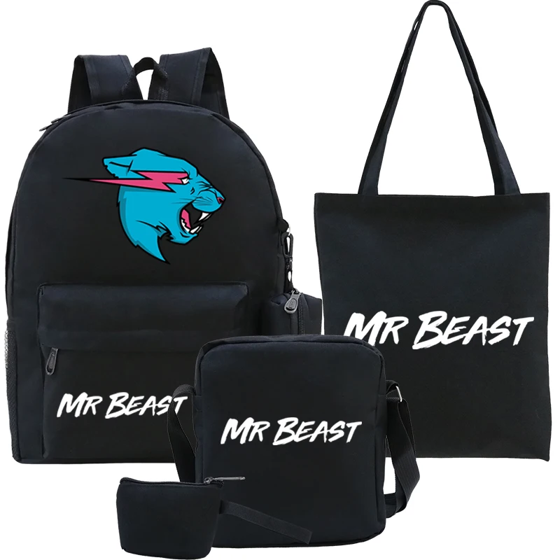 

5 шт./комплект, Детские рюкзаки с принтом кота и молнии