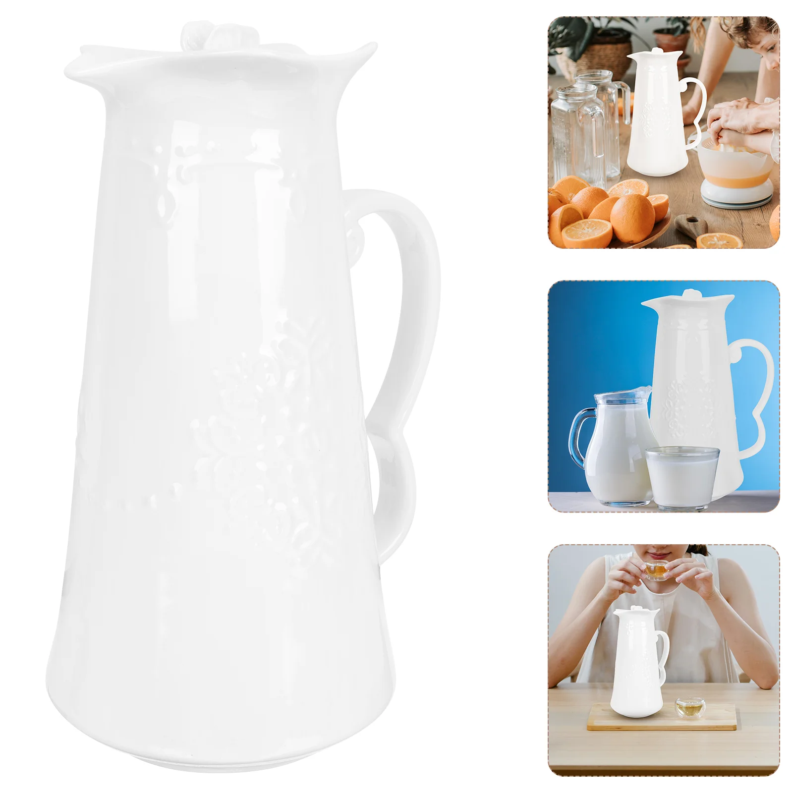 

European Style Water Jug Water Cooling Pot Ceramic Beverage Holder for Party