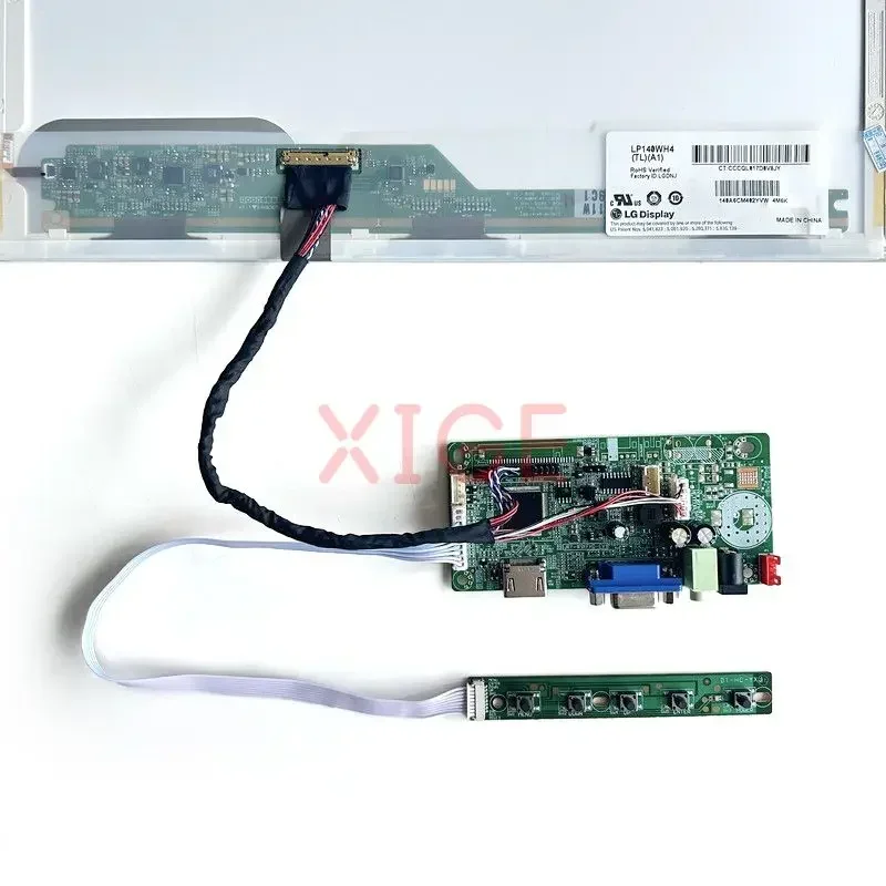 DIY Kit для Φ VGA 14 &quotΦ 1366x768 HDMI-совместимый LVDS 40 Pin 58C плата контроллера драйвера