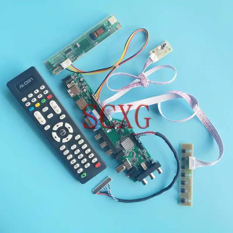 

For LTN141XA LTN141XB Screen 3663 Digital Driver Board 1-CCFL 1024*768 LVDS 30 Pin DIY Kit 14.1" USB HDMI-Compatible VGA AV RF