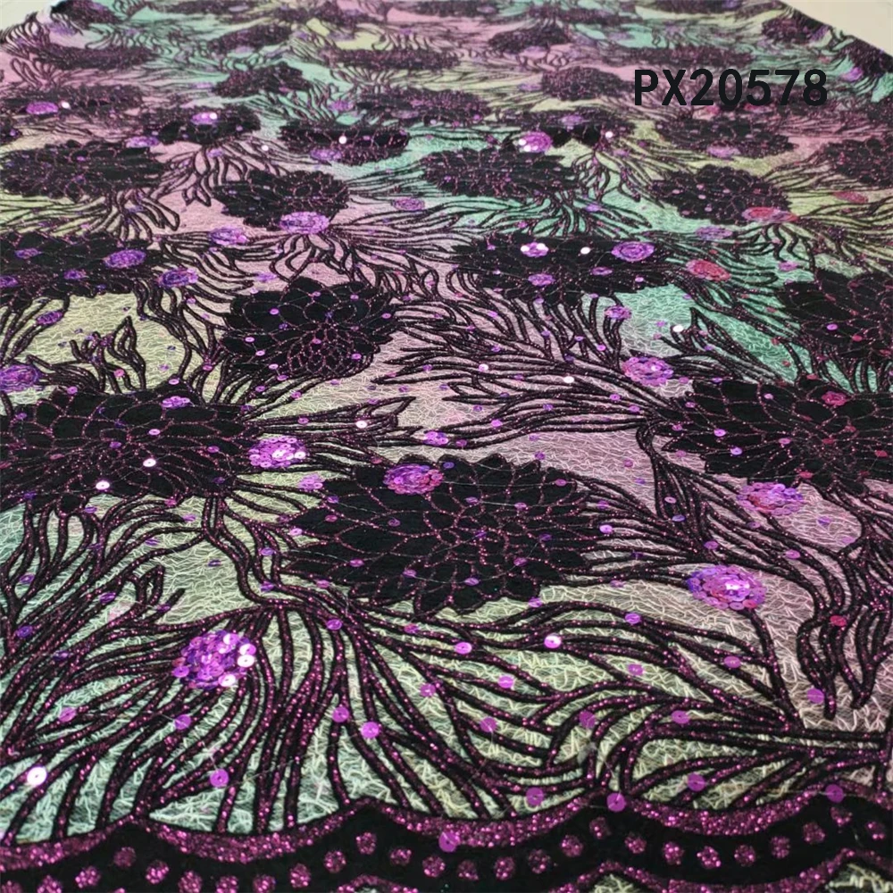 Божья цена очень милое темно-зеленое Сетчатое платье с вышивкой для дам Нигерия