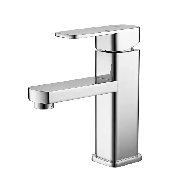 

Basin Faucets Basin Faucet Tap Mixer Finish Brass Square Pillar Designer Water Chrome Modern Waterfall Faucets L1033
