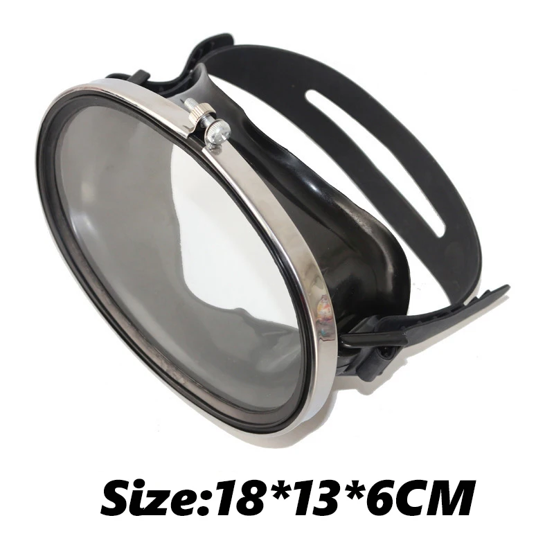 

Professional Large Frame Mask Fisherman's Mirror High-definition Glass Stainless Steel Diving Equipment Swimming Goggles