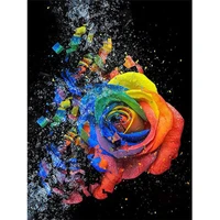 5d diy diamond painting rose picture of rhinestone full drill diamond embroidery colorful flower mosaic home decor