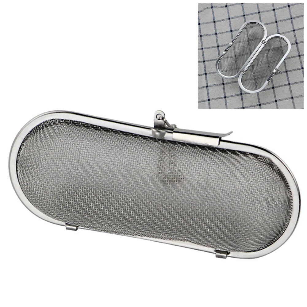 

Reusable Stainless Steel Mesh Tea Balls Long Mesh Tea Cage Strainer Herb Filter Creative Long Tea Maker Soup Bag Filter