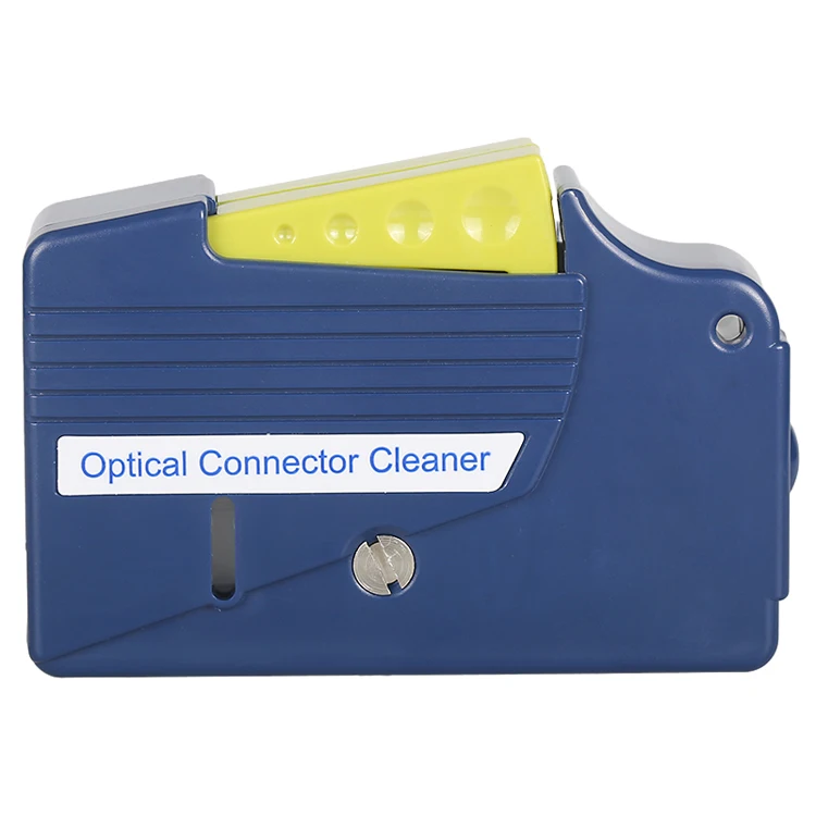 FTTH SC FC ST LC MU Optical Connector Cleaner Cleaning Box Cleaning Tool Blue Fiber Optic Cassettes Cassette Cleaner