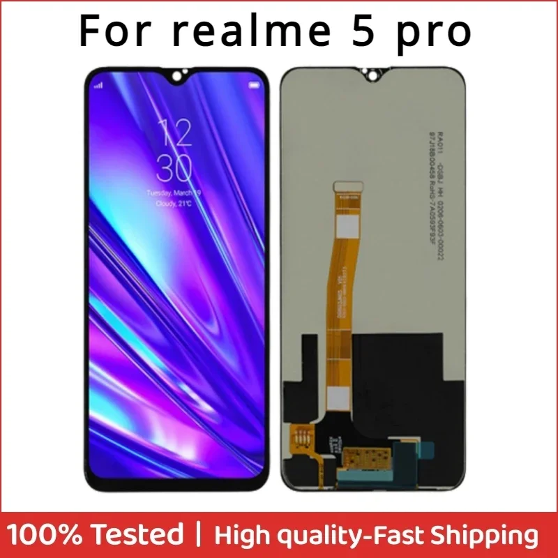 6 3 &quotIPS для OPPO Realme 5 Pro RMX1971 ЖК-дисплей сенсорная панель сенсорный экран в сборе