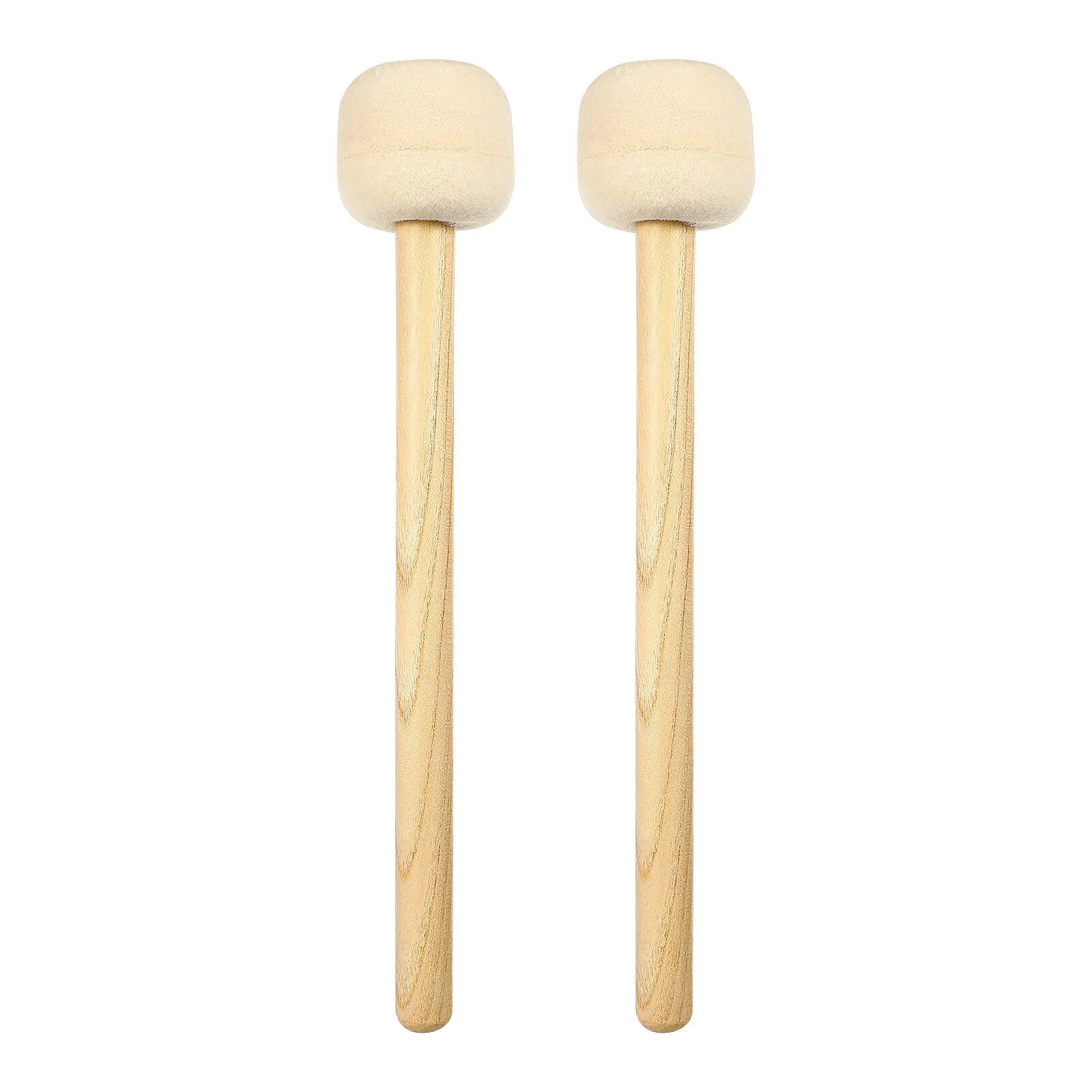 

2pcs Wooden Drum Mallets Sticks Wool Felt Head Drum Mallets Instrument Percussion Sticks Bass Drum Sticks