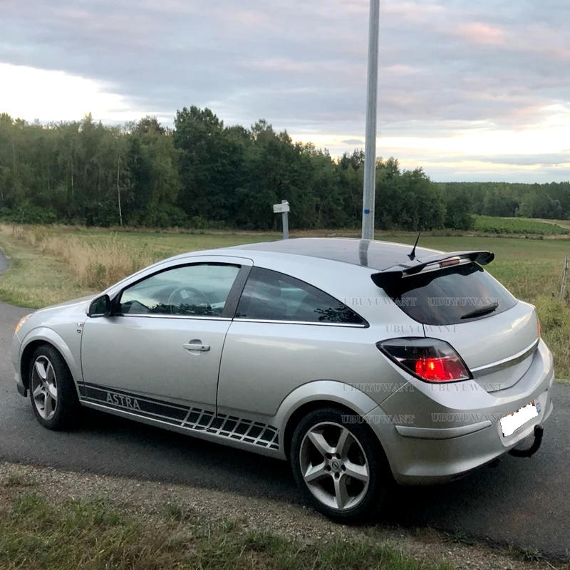 Фото Для OPEL / VAUXHALL ASTRA H 2004-2011 спойлер из АБС-пластика углеродного волокна внешний вид хэтчбека крыша заднее крыло Корпус Комплект Аксессуары №3