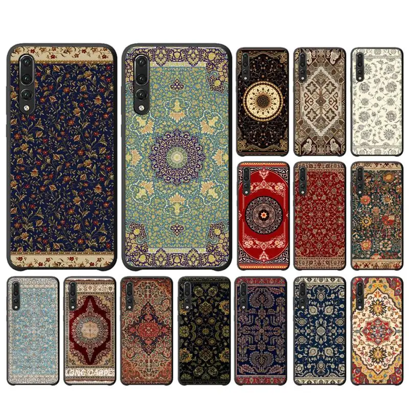 

Persian carpet Floral pattern Phone Case for Huawei P30 40 20 10 8 9 lite pro plus Psmart2019