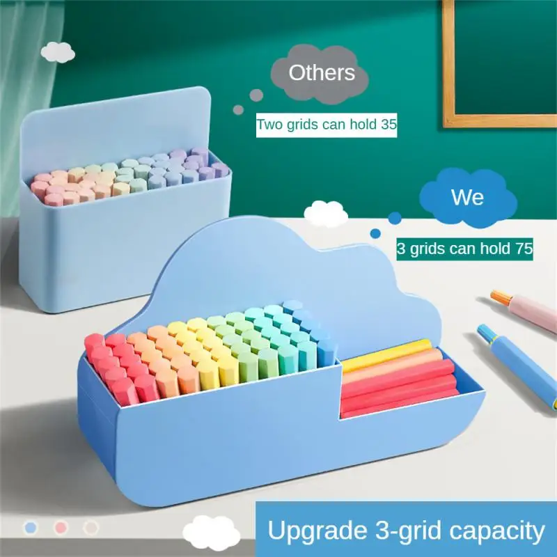 

Stationery Organizer Magnetic Chalk Storage Suckable Pencil Case Stationery Organization Durable Wall Mount Whiteboard Tasteless