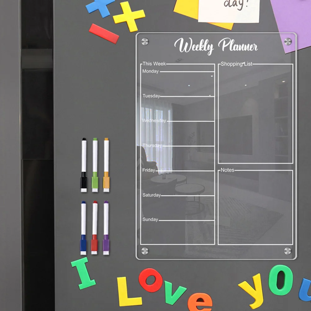 Акриловый еженедельник-планировщик на холодильник календарь доска для