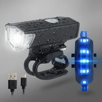 usb charge bike light bicycle front back rear taillight waterproof cycling safety warning light bicycle lamp flashligh cycling
