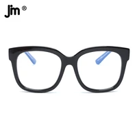 jm acetate frame oversized square anti blue light glasses women men computer big blue light blocking glasses optical eyeglasses