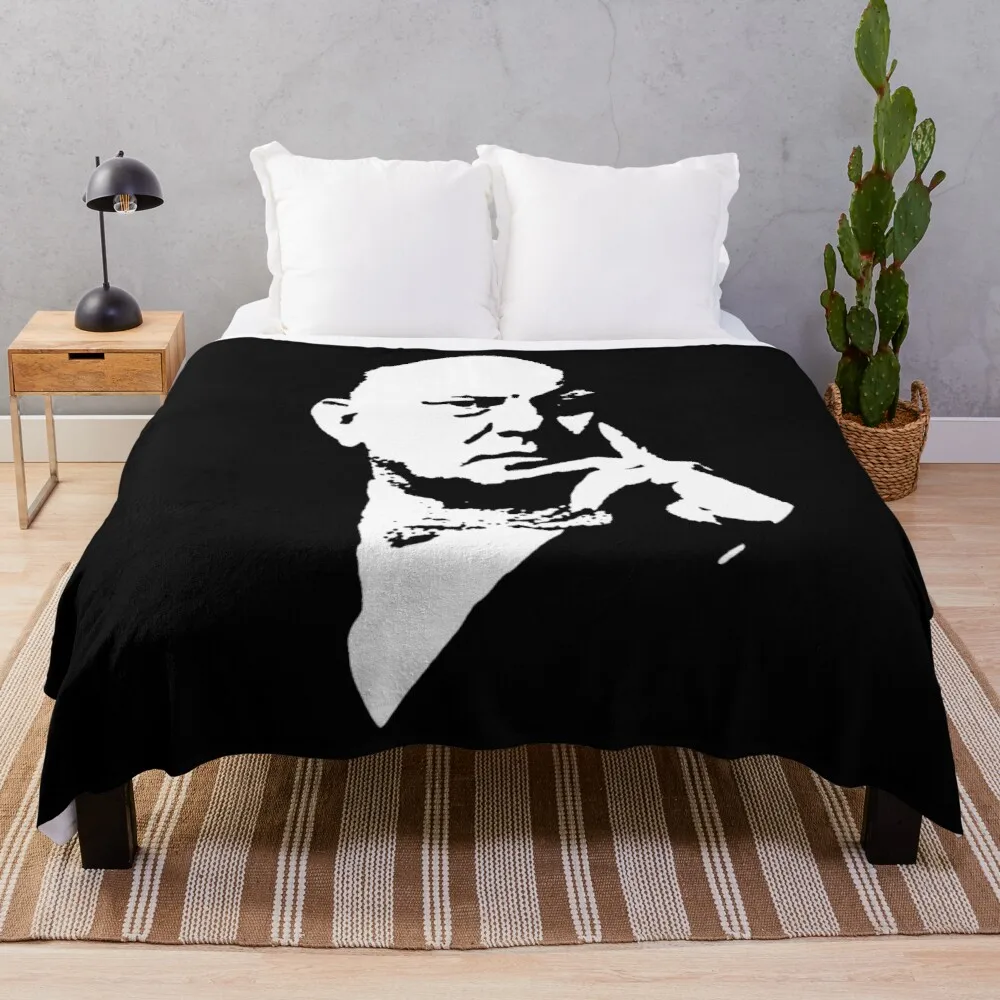 Aleister Crowley Throw Blanket Sofa Throw Blanket Retro Blankets Sofa Blanket