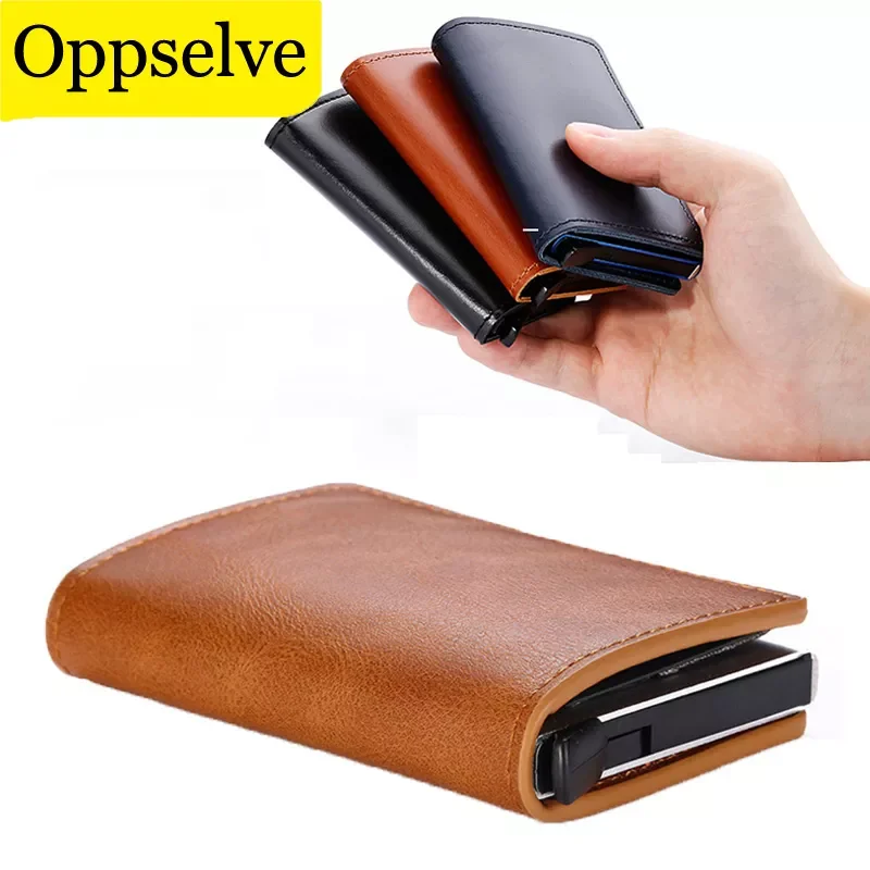 

Luxury Business Credit Pocket Fashion Women Men Automatic wallet Card & ID Holders Case Ultra Slim Phone Pouch For Phone Cab