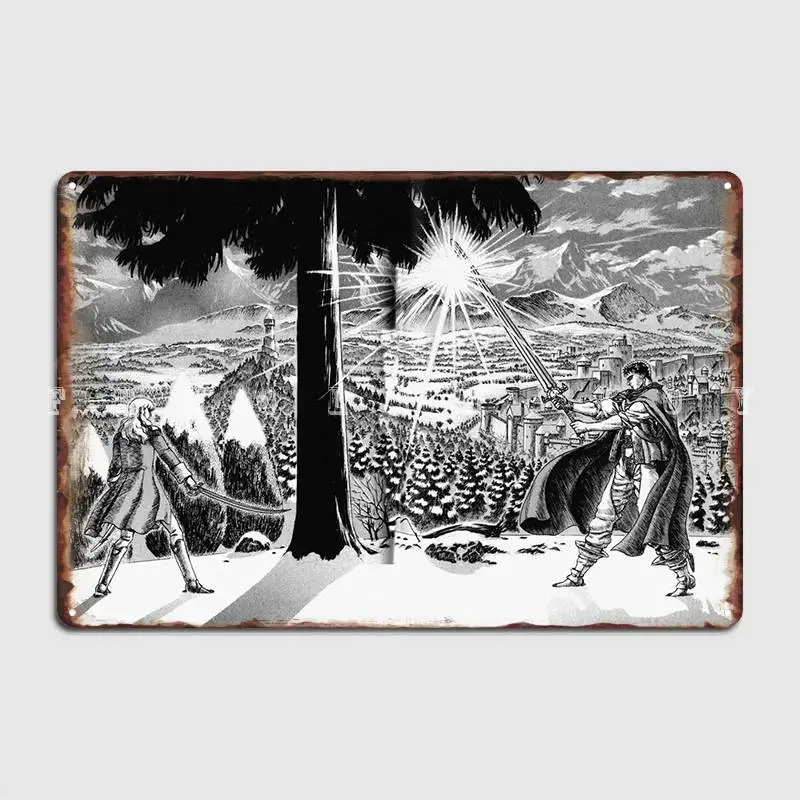 

Berserk Metal Plaque Poster Retro Bar Cave Wall Cave Plaques Tin Sign Poster