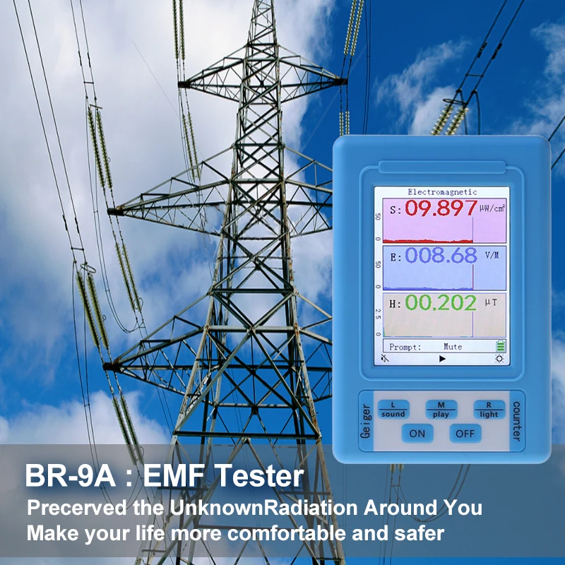 BR 9A Electromagnetic Field Radiation Detector Tester Emf Meter Handheld Portable Counter Emission Dosimeter Computer | Инструменты