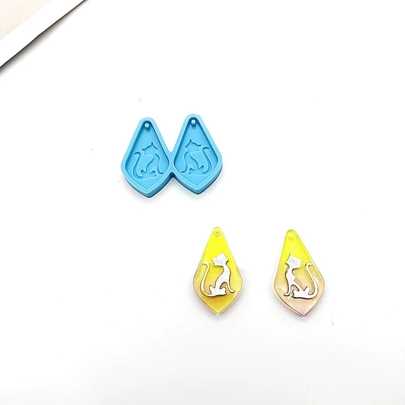 

5Pcs Earrings Molds Hanging Pendant Decor Coffin Witch Mirror Silicone Mold