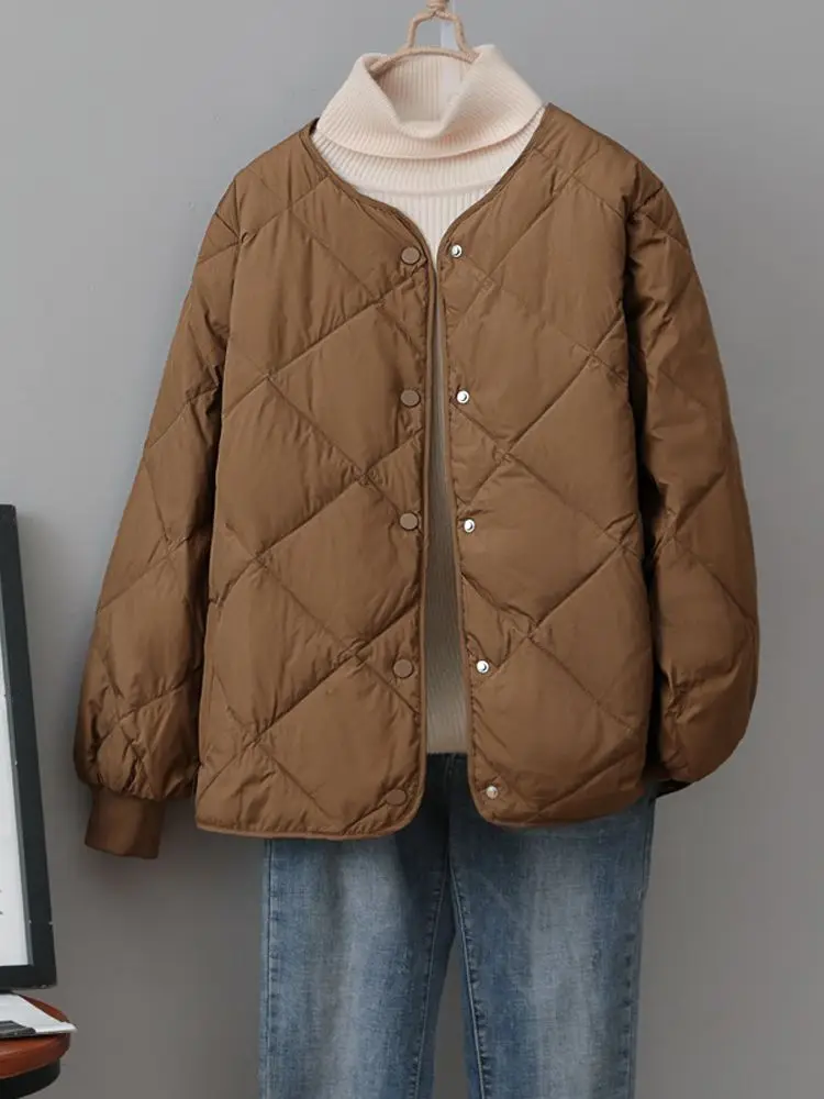 New Women Casual Style Down Jacket White Duck Down Jackets Spring Autumn Coats And Parkas Female Outwear