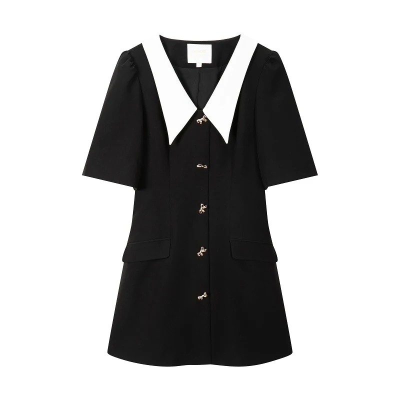 

Office Ladies Vintage Dress Women Elegant Casual y2k Loose New Korean Fashion Short Sleeve V-Neck Party Female Summer Dresses