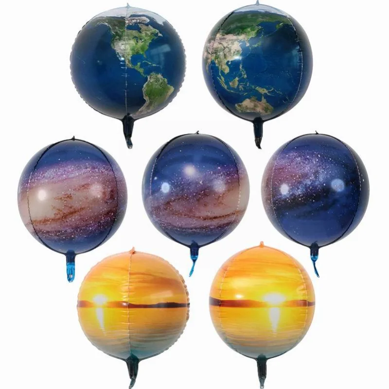 

4D Transparent Globe Balloon 22inch Earth Sphere Bubble Balloons World Map Balloon for Galaxy Outer Space Birthday Party Decor