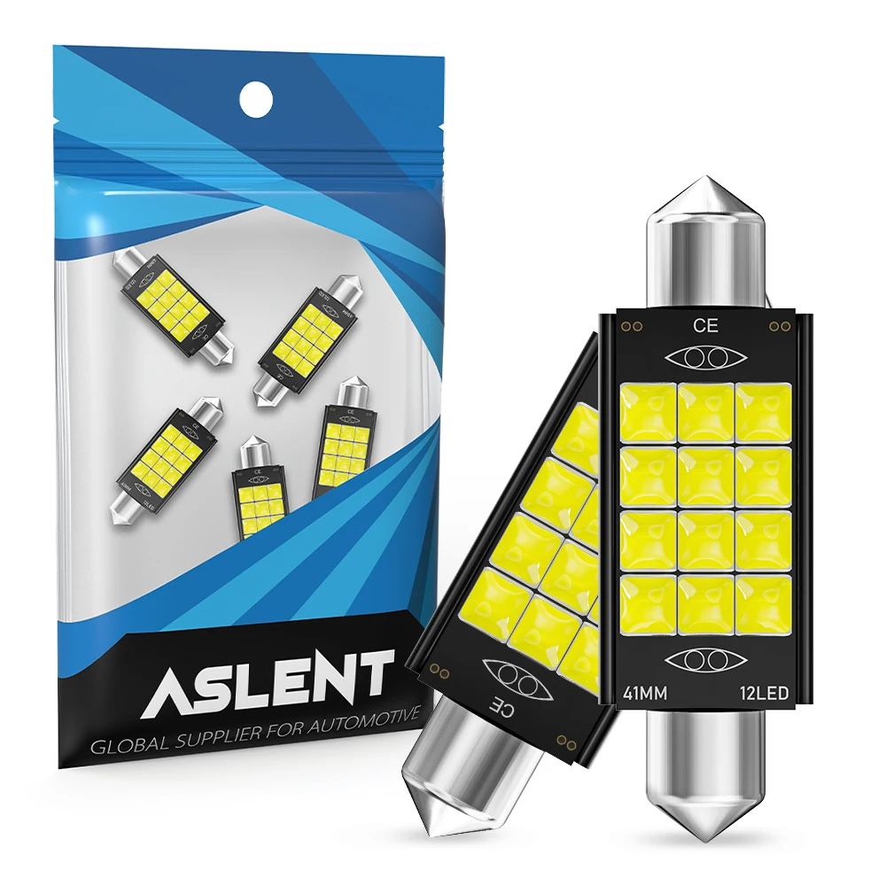 

2x 3030 3D Chip Festoon C5w Led Bulb CANBUS C10w Dome Lamp Reading Lamp Car Interior License Plate Light White 6000K 12V