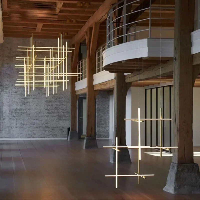 Скандинавский дизайнерский подвесной светильник черного и золотого цвета