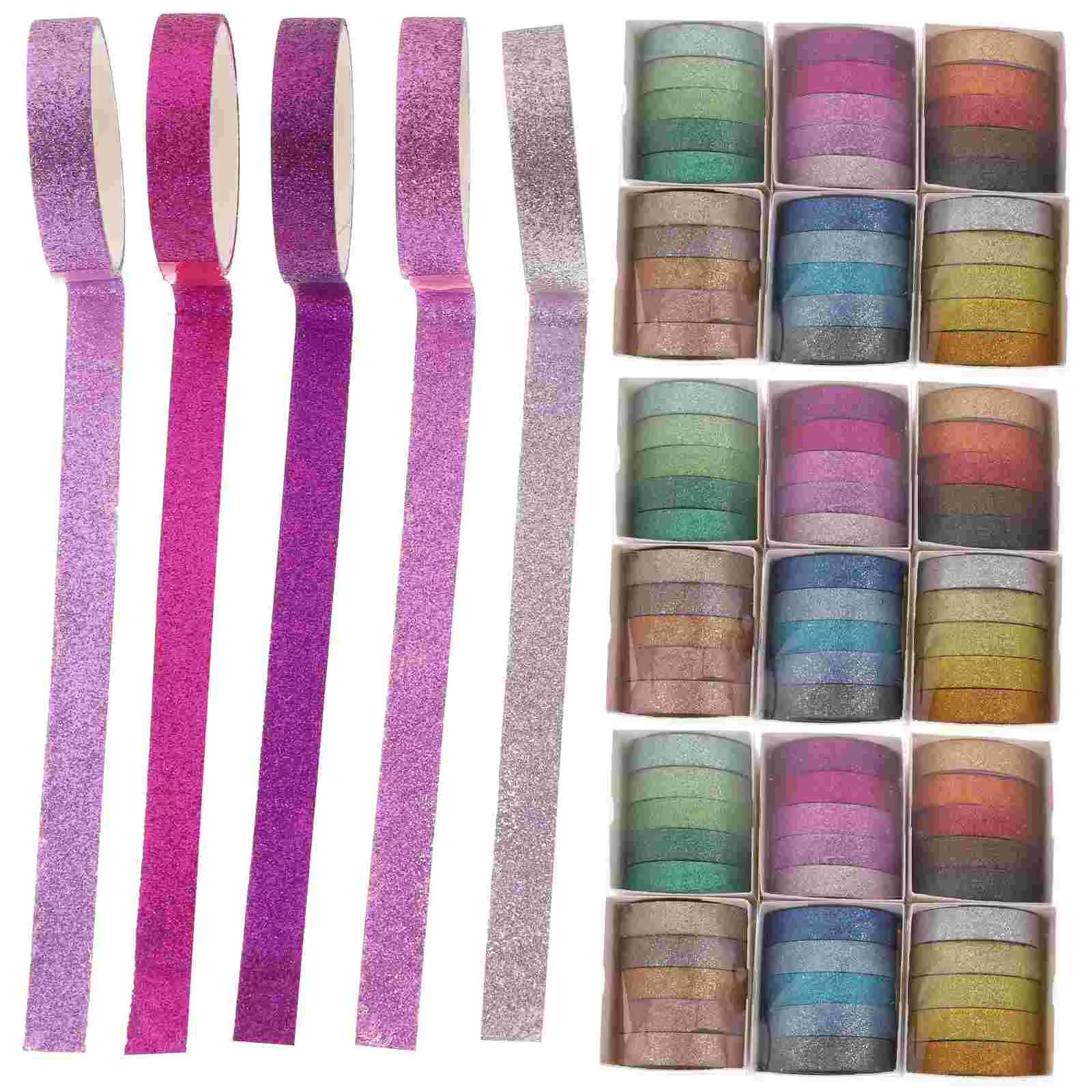

Tape Washi Diy Glitter Decor Tapes Paper Scrapbooking Decorative Notebook Colored Scrapboking Set Japanese Masking Skinny