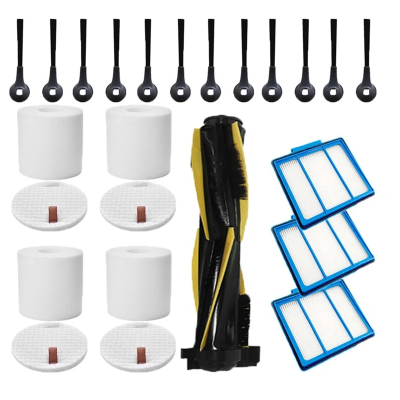

Roller Brush Side Brushes Dust Foam Hepa Filter For Shark IQ RV1001AE RV101 Vacuum Cleaner Replacement