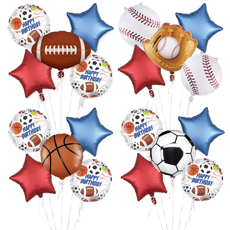 5 шт. фольгированные воздушные шары для баскетбола регби бейсбола футбола -