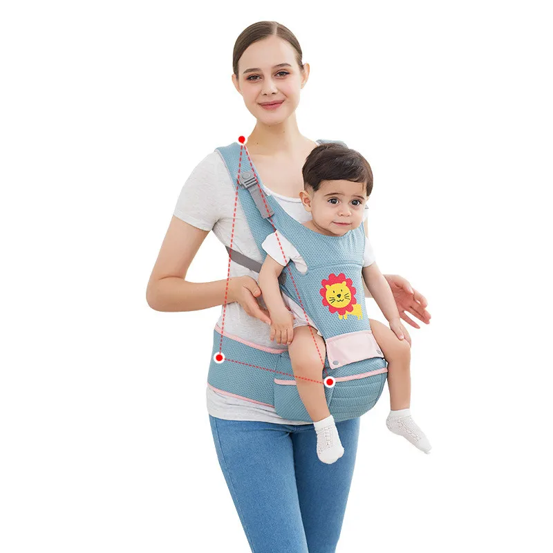 

Cartoon 360 Ergonomic Baby Carrier Infant Kid Hipseat Sling Front Facing Kangaroo Baby Wrap Carrier for Baby Travel 0-36 Months